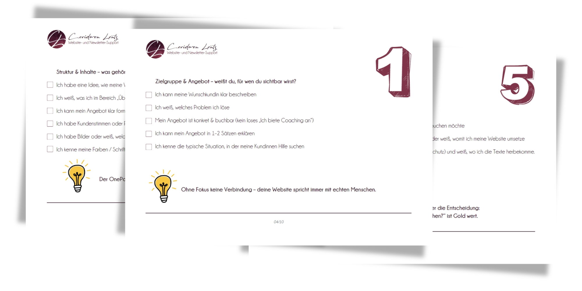 Vorschau Checkliste OnePager